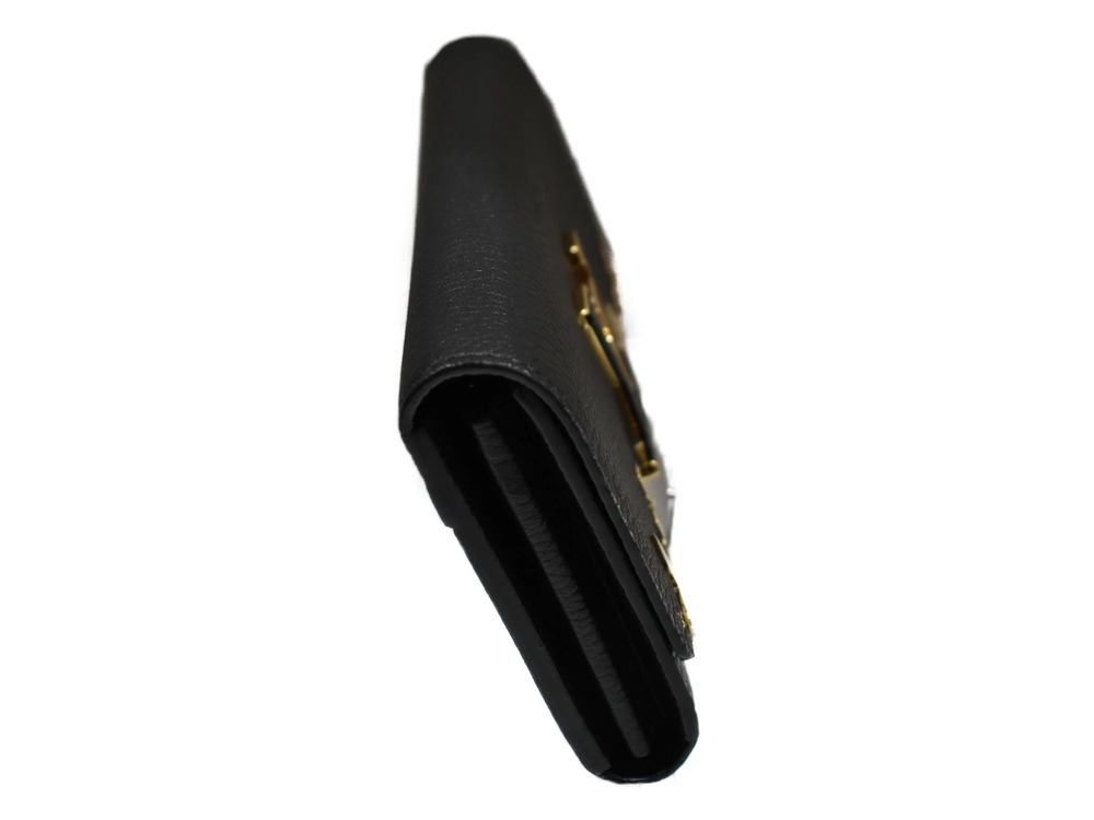 Louis Vuitton Wallet Portefeuille Leather End Black Capucines